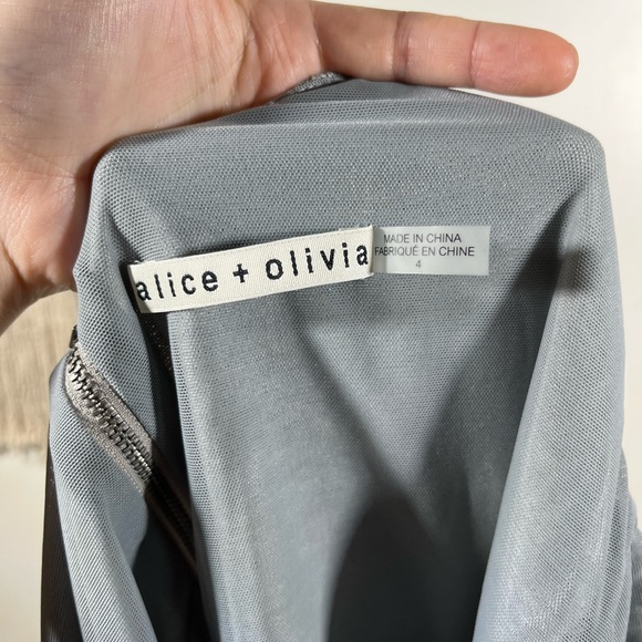 Alice and Olivia marled gray asymmetric hem dress - Picture 8 of 8